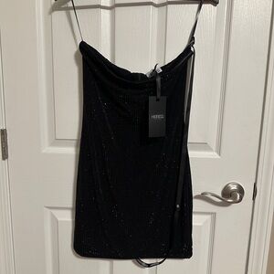 Heiress Beverly Hill diamante Black Mini Dress